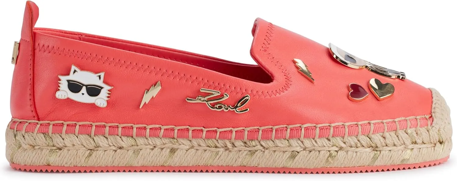 Karl Lagerfeld Paris Women's Cushioned Insole Everyday Michaela-Flat Espadrille Platform