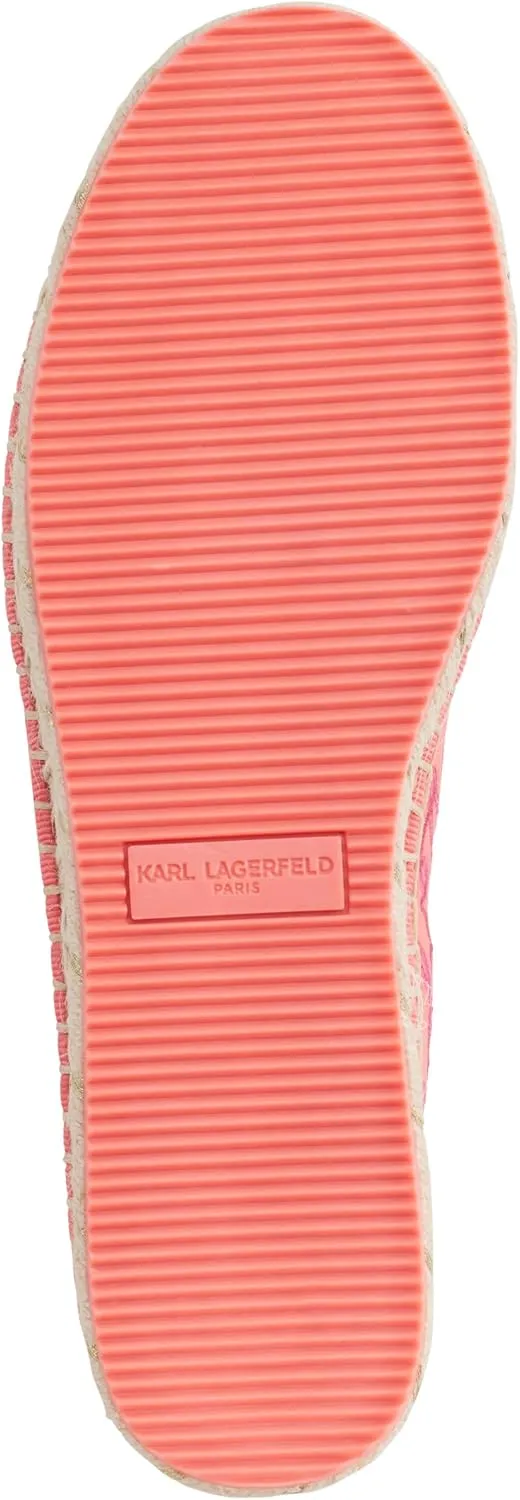 Karl Lagerfeld Paris Women's Cushioned Insole Everyday Michaela-Flat Espadrille Platform