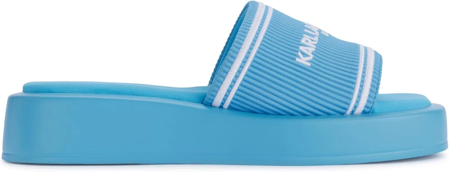 Karl Lagerfeld Paris Women's Cushioned Insole Everyday Ohare-Platform Slide Sandal
