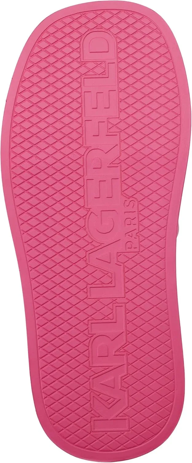 Karl Lagerfeld Paris Women's Opal Embellished Platform Sandal Slide