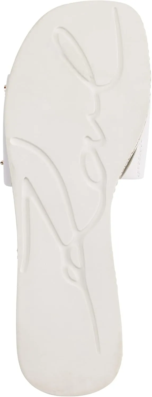 KARL LAGERFELD womens Jeslyn Slides – Effortlessly Fashionable Slide-on Shoes With Bold Klp Pins