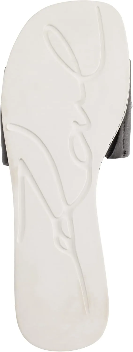 KARL LAGERFELD womens Jeslyn Slides – Effortlessly Fashionable Slide-on Shoes With Bold Klp Pins