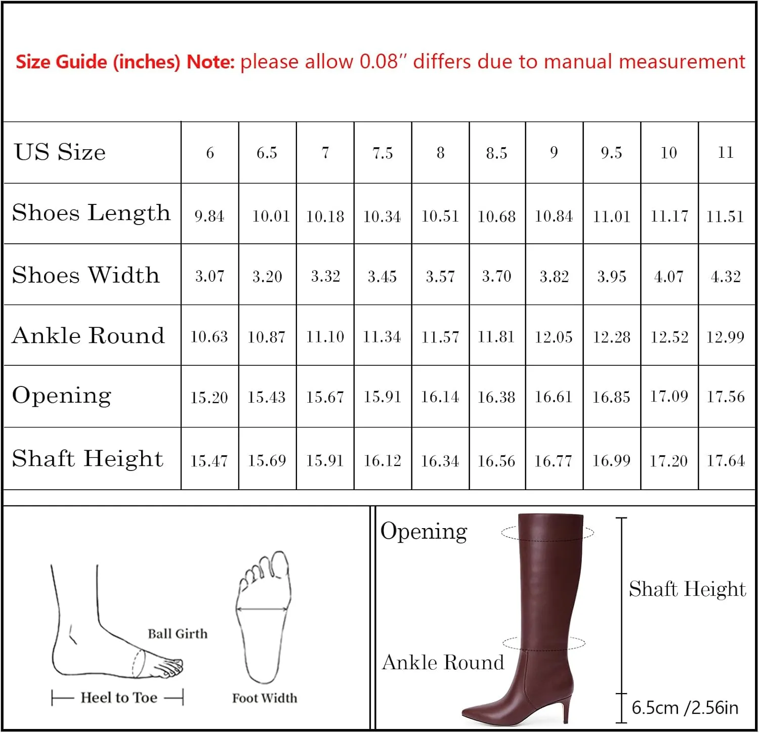 Knee High Boots Women Tall Boots Pointed Toe Kitten Heel Boots for Women Side Zipper Long Fall Boots Women Knee High Boots Size 6-11