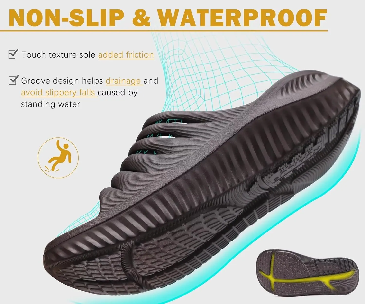 KuaiLu Womens Recovery Sandals With Comfortable Plantar Fasciitis Support,Ladies Orthotic Open Toe Sport Slides Thick Cushion Reduces Stress on Feet,Joints & Back Post-Exercise