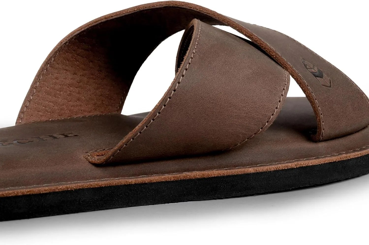 La Leche, The Wanderer Sandals, Slide Sandals with Soft Cushion, Indoor and Outdoor Shoes, Full Grain Leather & Memory Foam, Handmade