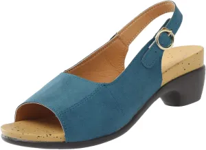 Low Chunky Heel Sandals for Women Open Toe Slingback Buckle Strap Sandals, Summer Comfortable Elegant Low Heels Anti-Slip Casual Breathable Walking Shoes