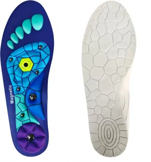 Magnetic Acupressure Insoles for Foot Comfort & Arch Support – Relieves Foot Fatigue, Includes Breathable Socks for All-Day Wear, Ideal for Work Boots, Sneakers, Walking & Standing (Blue, M/8-11)