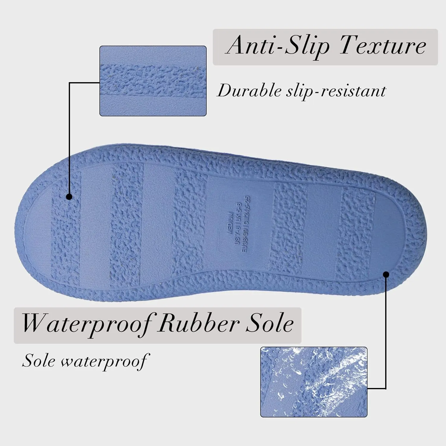 Magtoe Adjustable Open Toe House Slippers for Women Memory Foam Indoor Slip on Slides Sandals Lady Home Shoes for Air Conditioning Room,Spa,Bedroom,All Seasons