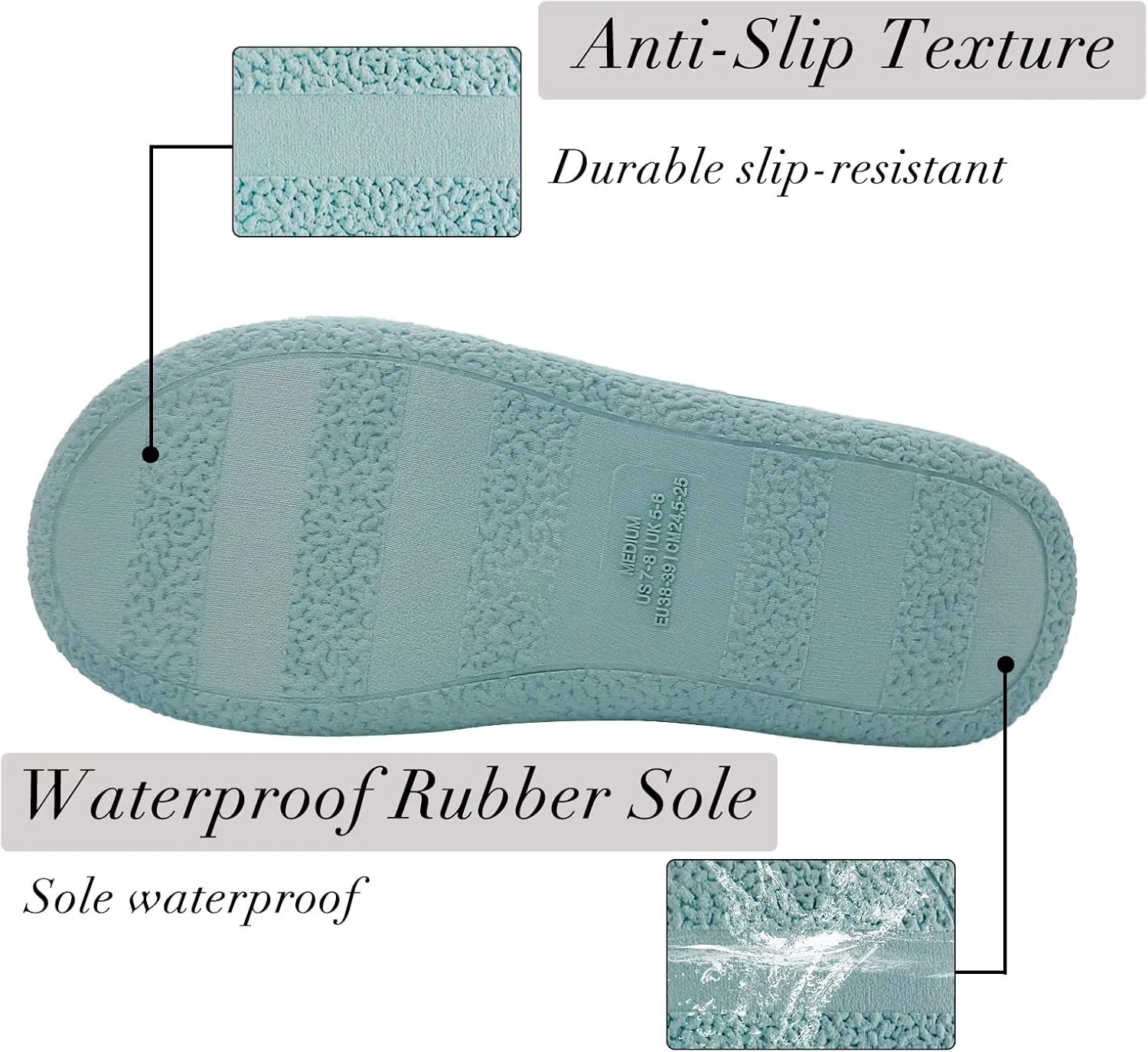 Magtoe Adjustable Open Toe House Slippers for Women Memory Foam Indoor Slip on Slides Sandals Lady Home Shoes for Air Conditioning Room,Spa,Bedroom,All Seasons