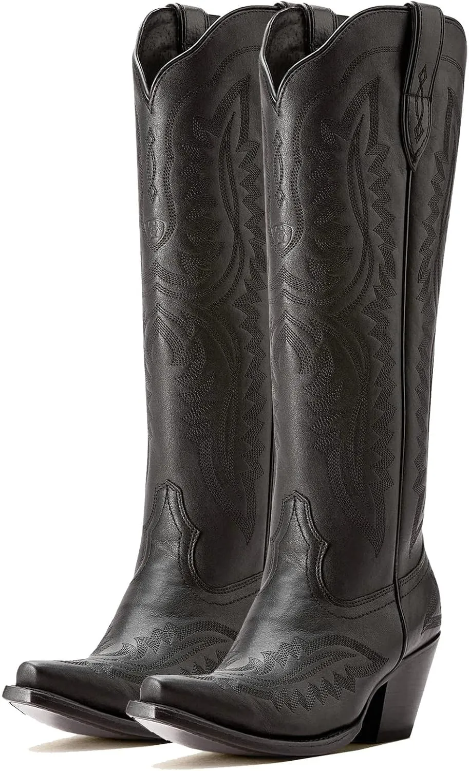 Meefit Cowboy Boots for Women Knee High Cowgirl Boots Pointed Toe Chunky Heel Western Retro Country Boots,Vintage Tall Boots