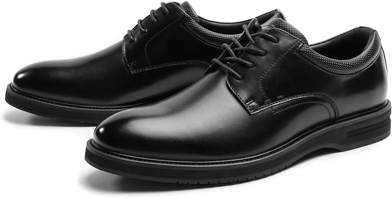 Mens Oxfords Business Dress Sneakers Casual Shoes, Round Toe, Rubber Outsole, Lightweight Soft Snug Fit Design
