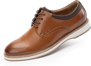 Mens Oxfords Business Dress Sneakers Casual Shoes, Round Toe, Rubber Outsole, Lightweight Soft Snug Fit Design