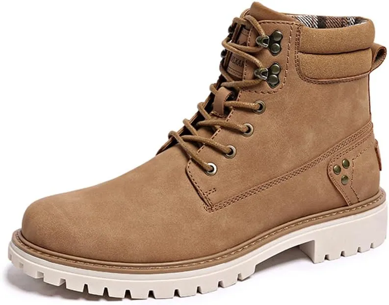 Mens Snow Boots Fur Lined Hiking Boots Waterproof Anti-Slip Outdoor Climbing Shoes