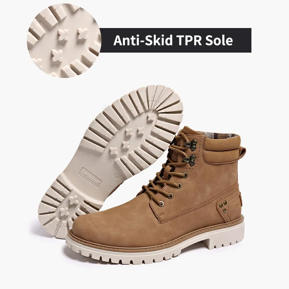 Mens Snow Boots Fur Lined Hiking Boots Waterproof Anti-Slip Outdoor Climbing Shoes
