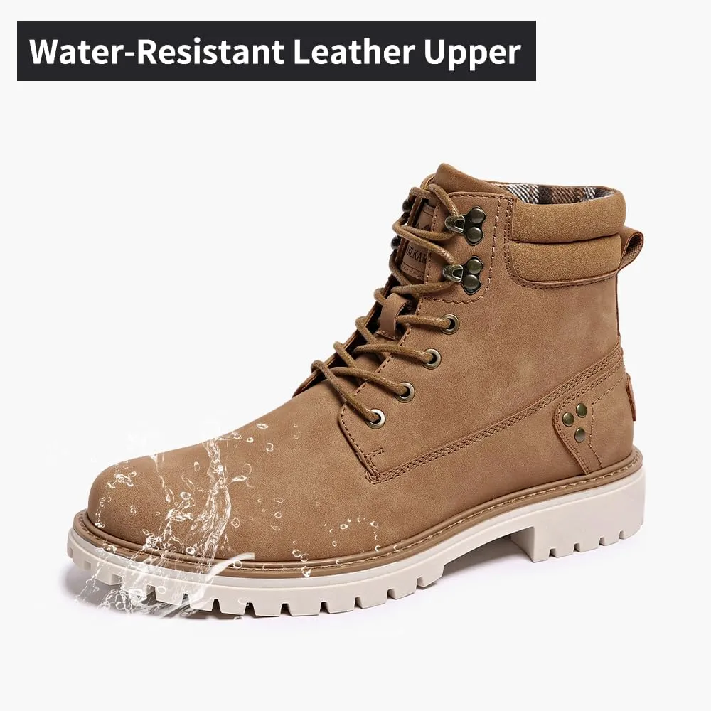 Mens Snow Boots Fur Lined Hiking Boots Waterproof Anti-Slip Outdoor Climbing Shoes