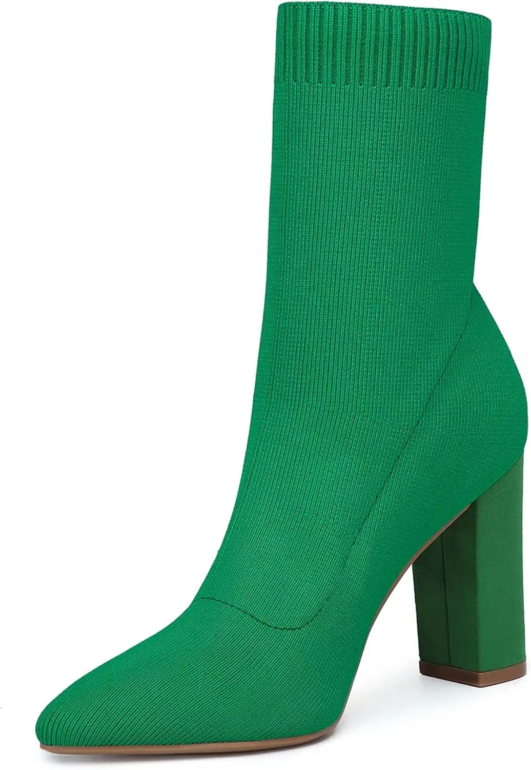 Mousse FIT Women’s Minimalist Pointed Toe Chunky Heeled Ankle Boots