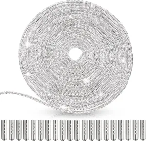 MTLEE Rhinestone Shoe Laces Bling Shoe Laces Rhinestone Diamond Hoodie String Glitter Cords for Sneakers with Aglets
