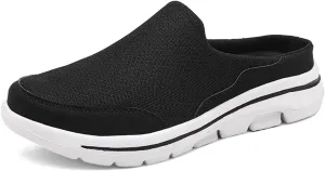 Mules for Women 2025 Breathable Mesh Walking Mules Sneakers Comfortable Light Open Back Shoes Closed Toe Slides Orthopedic Diabetic Shoes with Arch-Support Fashion Slip On Shoe