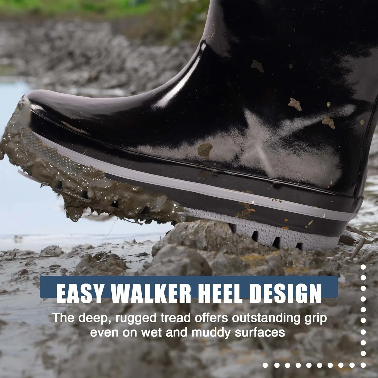 NORTY Rubber Rain Boots for Kids - Waterproof Rubber Boots Boys and Girls Solid & Printed Rainboots for Toddlers and Kids