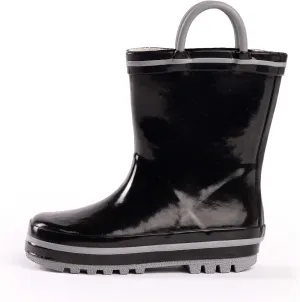 NORTY Rubber Rain Boots for Kids - Waterproof Rubber Boots Boys and Girls Solid & Printed Rainboots for Toddlers and Kids