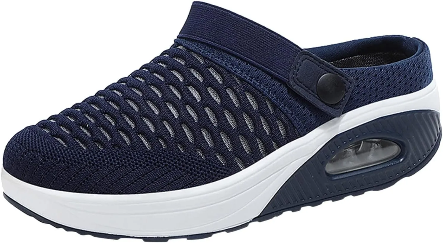 Orthopedic Shoes for Women Breathable Air Cushion Platform Mesh Mules Summer Slip-On Orthopedic Diabetic Sandals Lightweight Comfortable Arch Support Clogs Beach Shoes