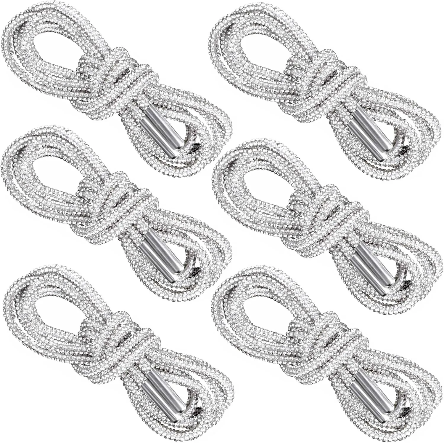 PAGOW Rhinestone Glitter Ropes, Crystal Bling Bling Shiny Round Shoe Laces for Sneakers, Drawstring Cords Replacement