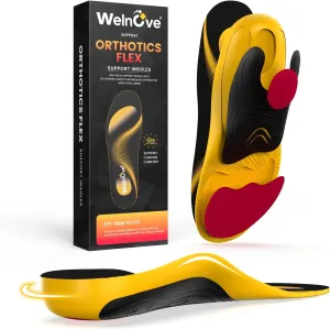 Plantar Fasciitis Insoles for Heel Pain Men Women High Arch Support - Orthotic Shoe Inserts - Boot Work Shoe Insole for Achilles Tendonitis, Heel Spur -XS