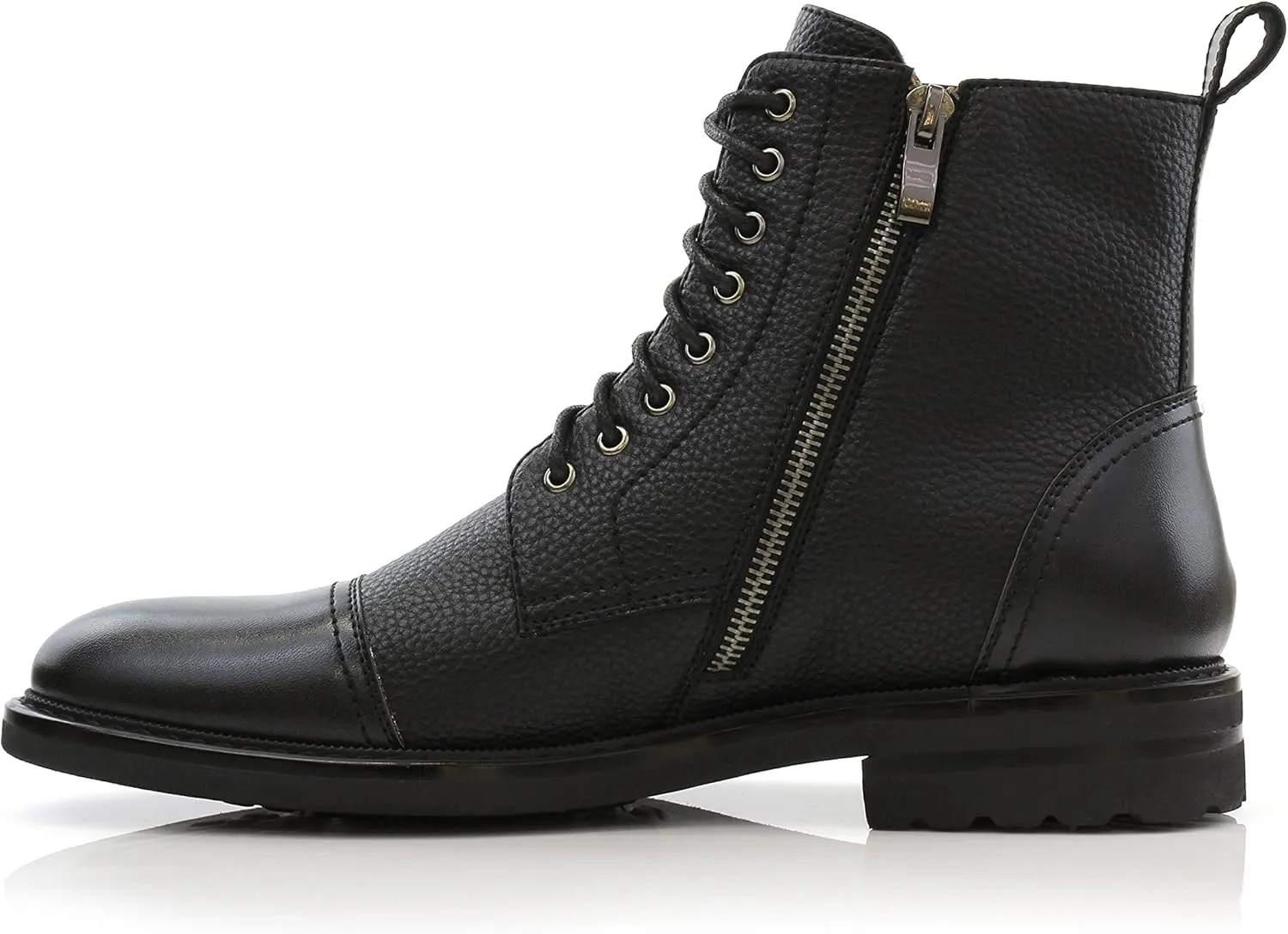 Polar Fox Brooke MPX806061 Grey Woolen and Leather Lace-up Fashion Chukka Boots with Zipper Closure