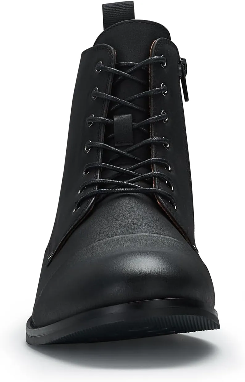Polar Fox Brooke MPX806061 Grey Woolen and Leather Lace-up Fashion Chukka Boots with Zipper Closure