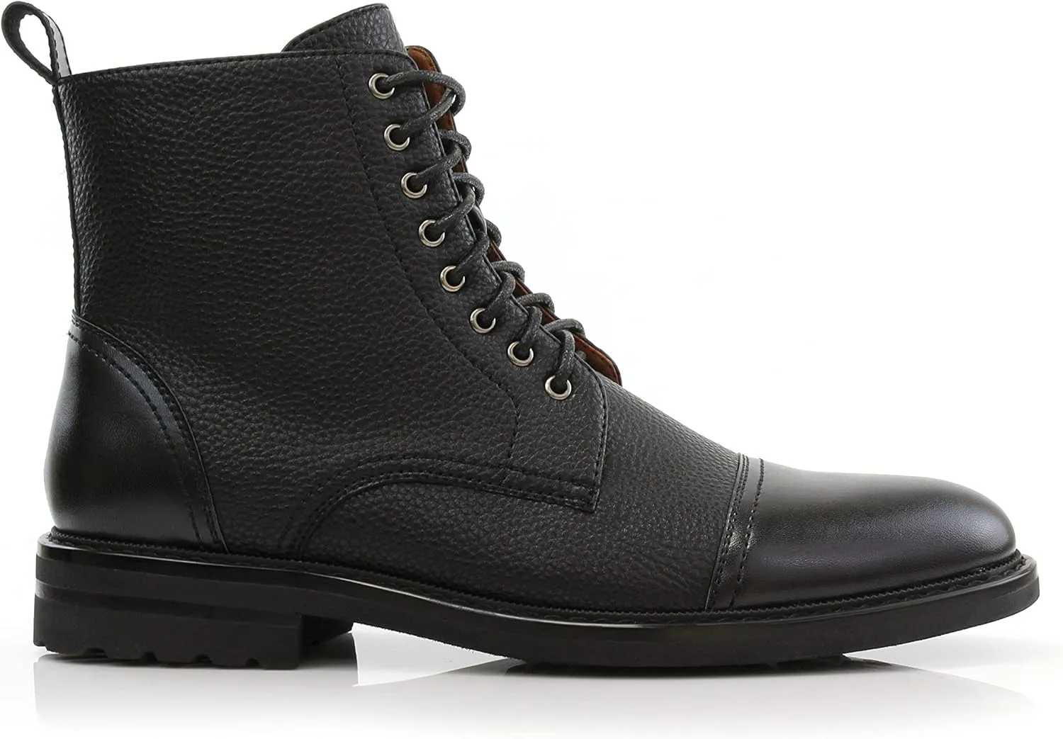 Polar Fox Brooke MPX806061 Grey Woolen and Leather Lace-up Fashion Chukka Boots with Zipper Closure