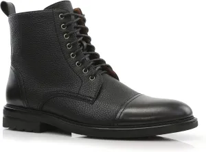 Polar Fox Brooke MPX806061 Grey Woolen and Leather Lace-up Fashion Chukka Boots with Zipper Closure