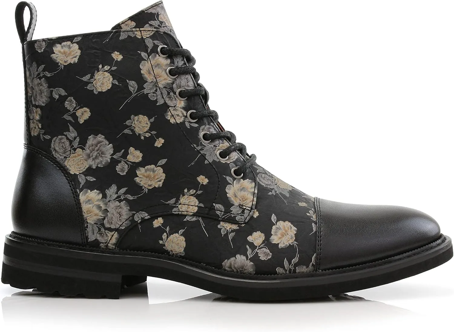 Polar Fox Brooke MPX806061 Grey Woolen and Leather Lace-up Fashion Chukka Boots with Zipper Closure