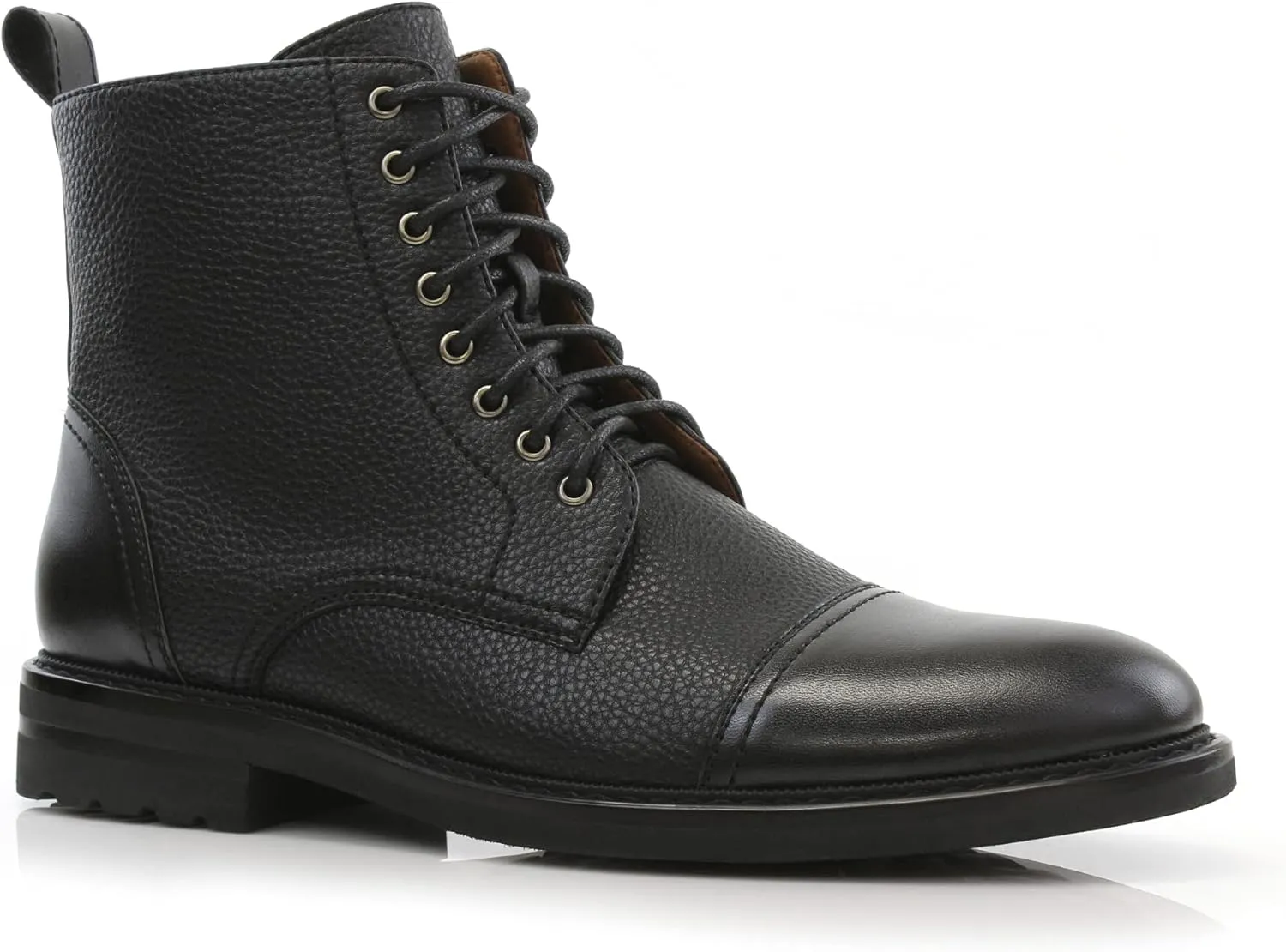 Polar Fox Brooke MPX806061 Grey Woolen and Leather Lace-up Fashion Chukka Boots with Zipper Closure