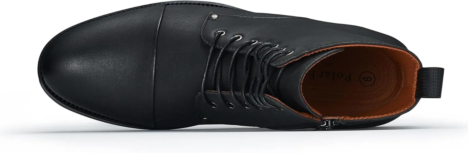 Polar Fox Brooke MPX806061 Grey Woolen and Leather Lace-up Fashion Chukka Boots with Zipper Closure