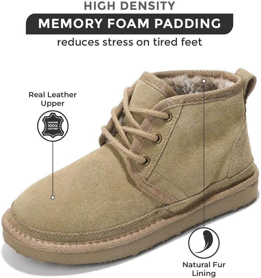 Project Cloud Ankle Boots for Women - Genuine Suede Shoes with Memory Foam Insole - Non-Slip Mini Winter Boots Shoes for Women 2025 (Julee)