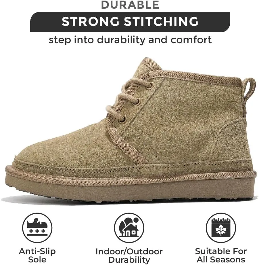 Project Cloud Ankle Boots for Women - Genuine Suede Shoes with Memory Foam Insole - Non-Slip Mini Winter Boots Shoes for Women 2025 (Julee)