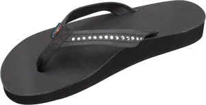 Rainbow Sandals Women's Double Layer Arch Premier Leather w/ 3/4" Swarovski Crystal Strap