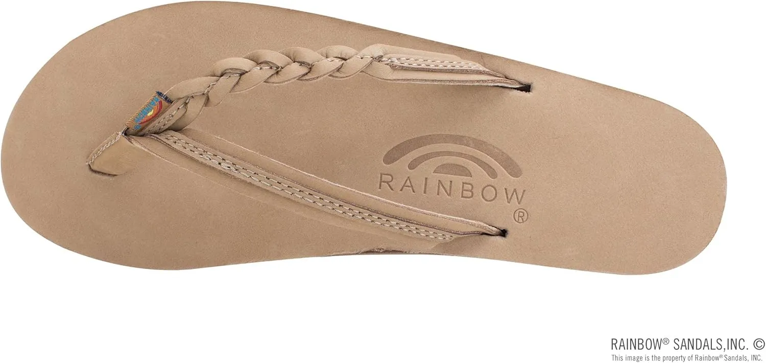 Rainbow Sandals Women’s Flirty Braidy Premier Leather w/Single Braided Strap
