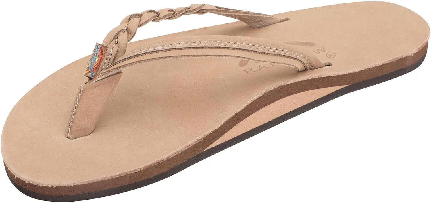 Rainbow Sandals Women’s Flirty Braidy Premier Leather w/Single Braided Strap