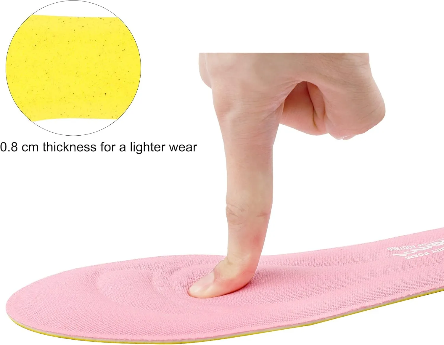 riemot 2 Pairs Memory Foam Insoles for Women Replacement Shoe Inserts for Work Boot,Sneaker,Comfort Cushion Shoe Insoles,Breathable Inner Soles Shock Absorbing for Foot Pain Relief Pink US9.5/ EU40.5