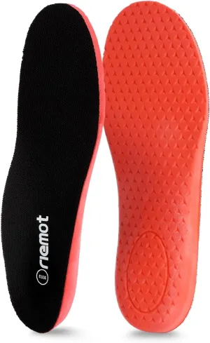 riemot Fitness Running Insoles for Men Comfortable Arch Support Inserts Plantar Fasciitis Relief Insoles Cushioning Athletic Gel Insoles for Sneakers,Hiking Shoes Black US9.5/ EU42.5