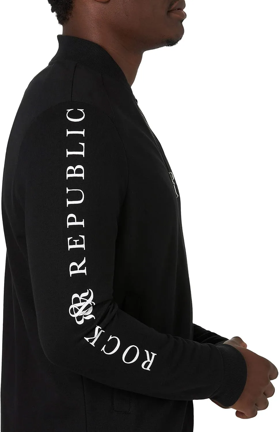 Rock & Republic Men's French Terry Zip Up Jacket