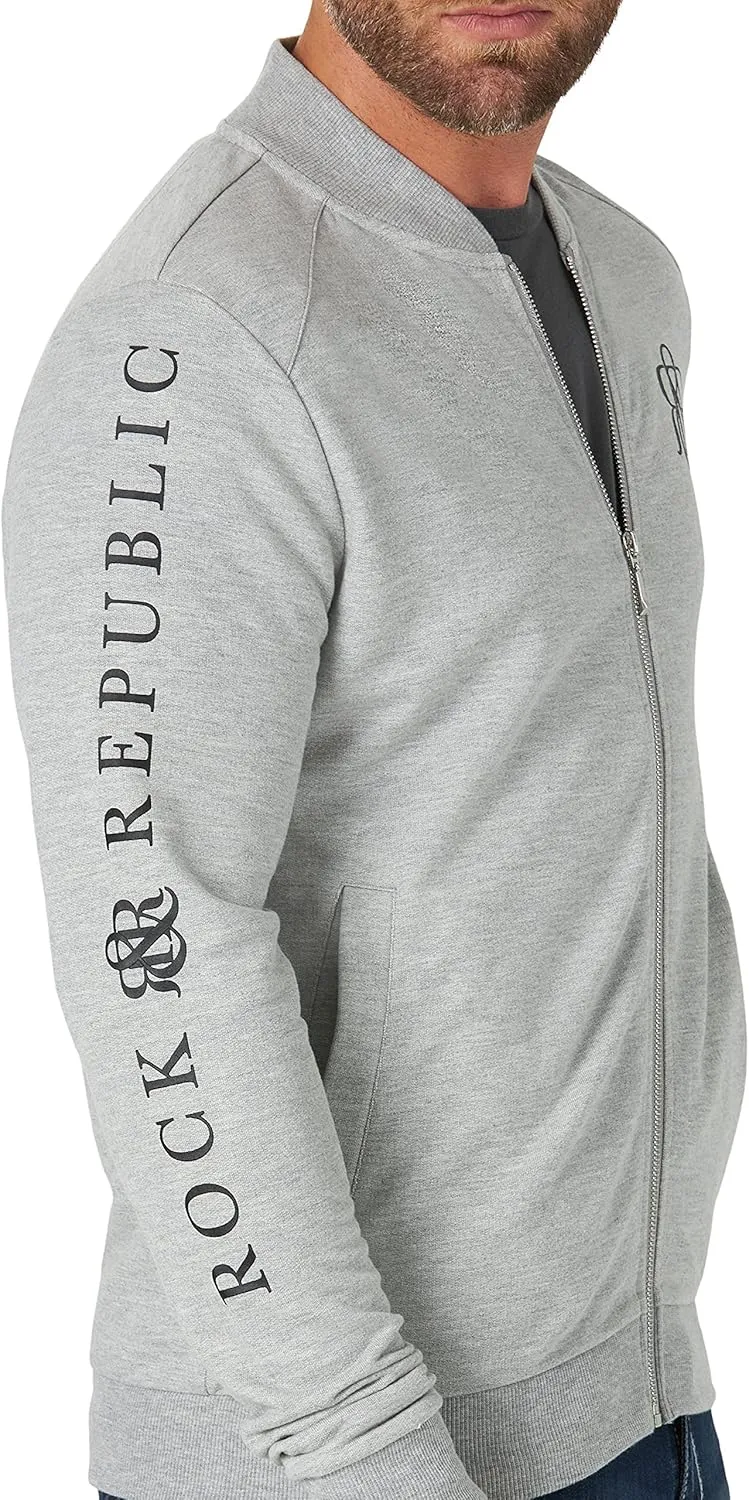 Rock & Republic Men's French Terry Zip Up Jacket