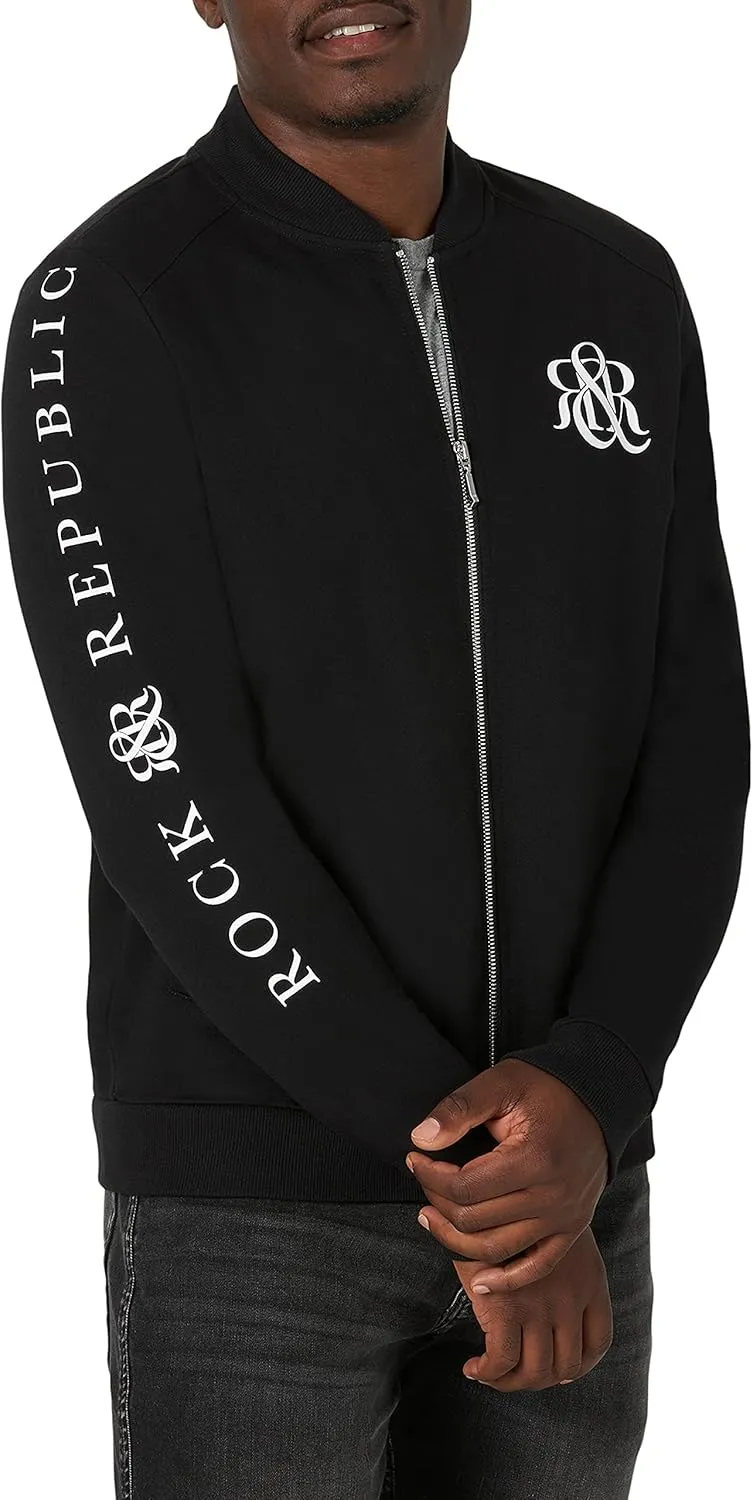 Rock & Republic Men's French Terry Zip Up Jacket
