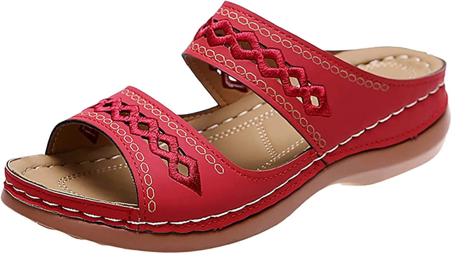 SBGMoSJ Diabetic Shoes for Women Wide Width Sandalias De Mujer OrtopéDicas Orthopedic Slides for Women Size 7 Beach Flip Flops Women Silver High Heels White Sandals Women Platform