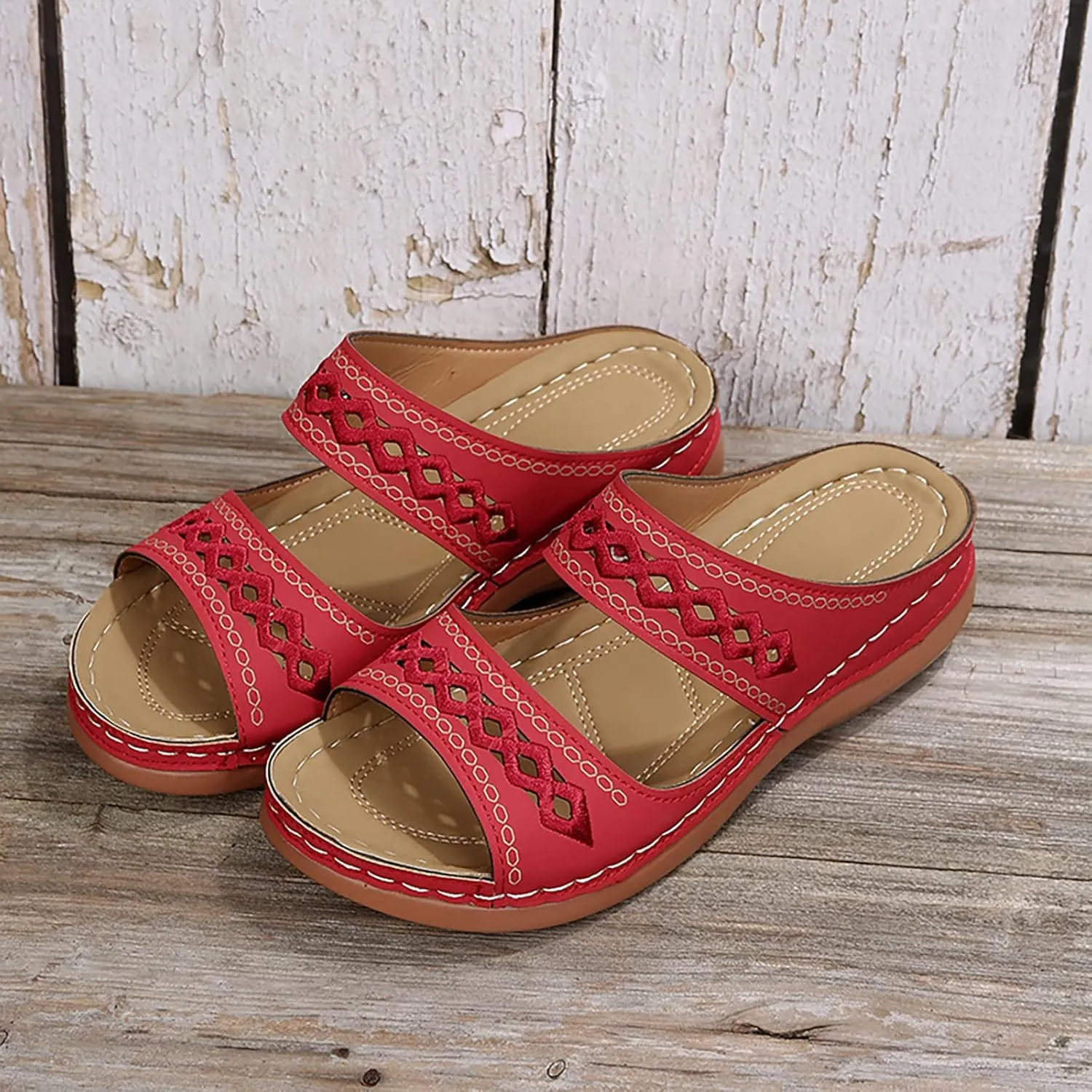 SBGMoSJ Diabetic Shoes for Women Wide Width Sandalias De Mujer OrtopéDicas Orthopedic Slides for Women Size 7 Beach Flip Flops Women Silver High Heels White Sandals Women Platform