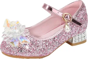 Size 4 Baby Girl Sandals Toddler Little Kid Girls Dress Pumps Glitter Sequins Strap Sandals for Toddler Girls