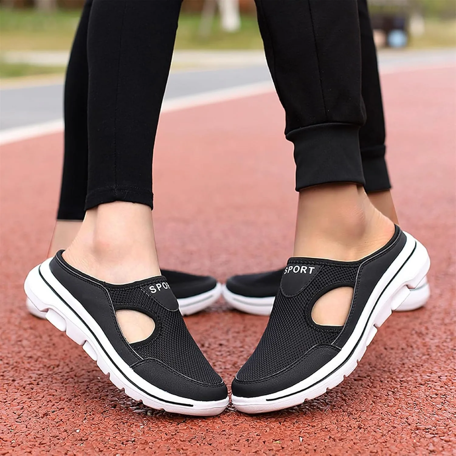 Slip On for Womens&Mens Mules Lightweight Light Open Back Shoes Comfort Orthopedic Walking Shoes Breathable Non Slip Closed Toe Slides Casual Support Slippers Sports Outdoor Sandals Sneakers