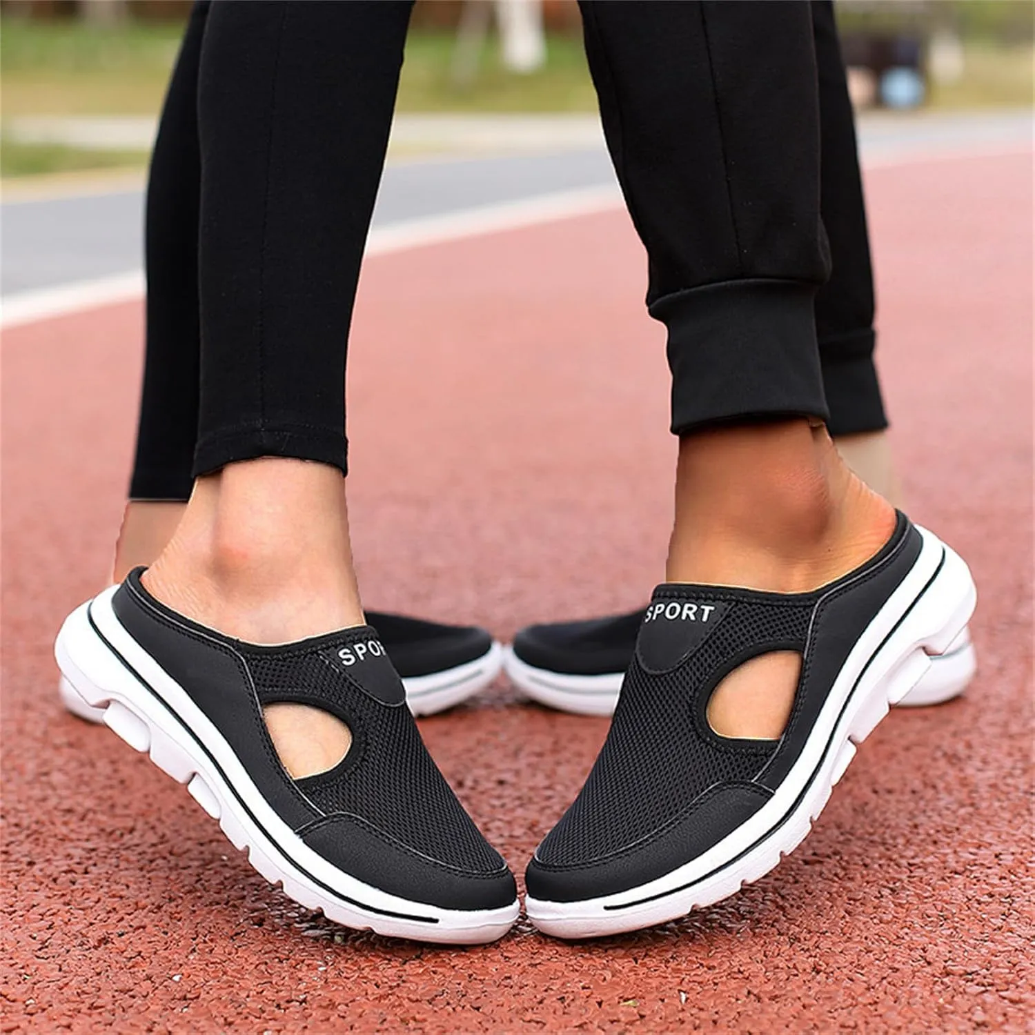 Slip On for Womens&Mens Mules Lightweight Light Open Back Shoes Comfort Orthopedic Walking Shoes Breathable Non Slip Closed Toe Slides Casual Support Slippers Sports Outdoor Sandals Sneakers