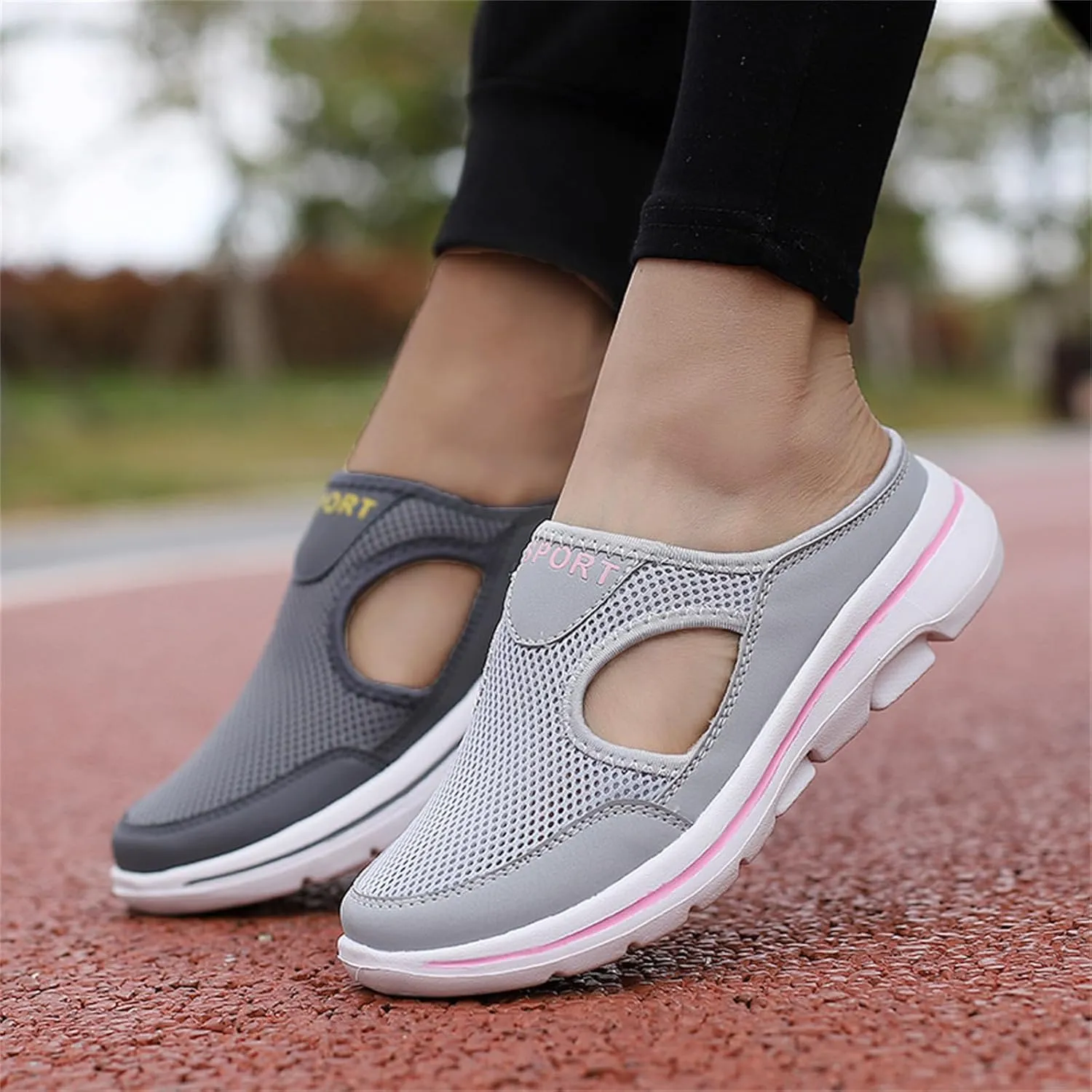 Slip On for Womens&Mens Mules Lightweight Light Open Back Shoes Comfort Orthopedic Walking Shoes Breathable Non Slip Closed Toe Slides Casual Support Slippers Sports Outdoor Sandals Sneakers